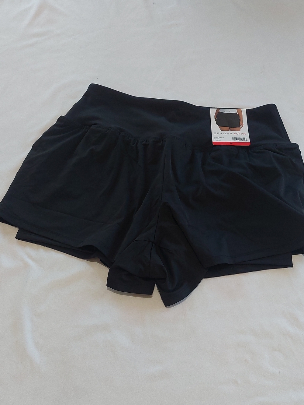 Spider Black Women’s Active SKORT Performance Running Shorts.Size M